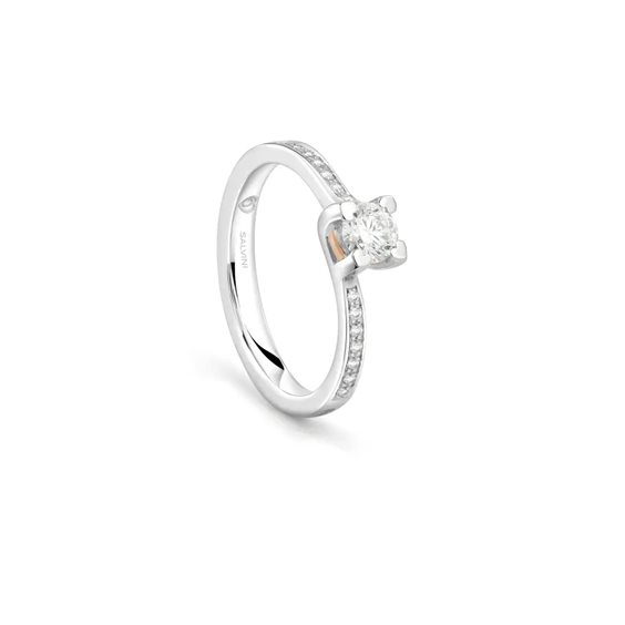 Anneau Salvini Femme Battito in Or blanc Diamante 0.31 Ct 81113447 - 81113447
